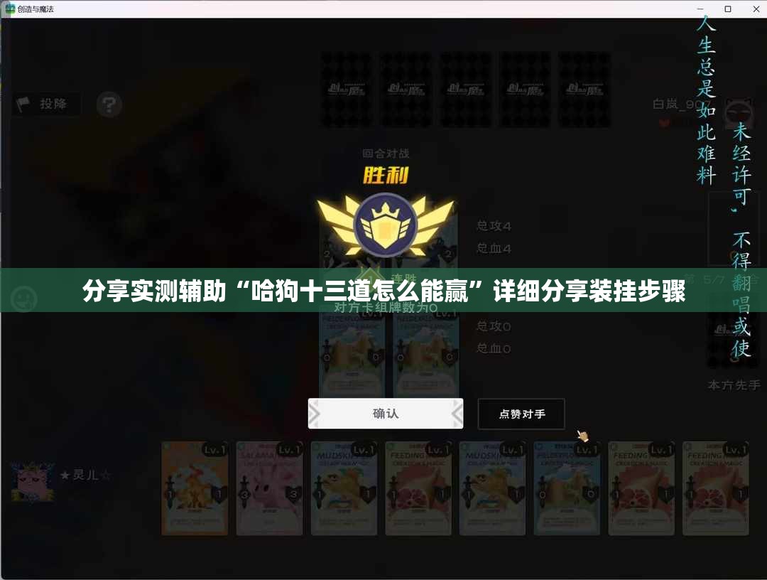 分享实测辅助“哈狗十三道怎么能赢”详细分享装挂步骤