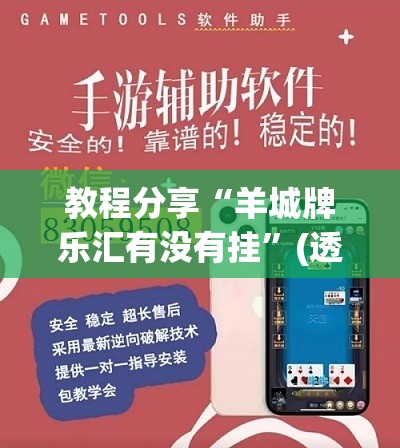 教程分享“羊城牌乐汇有没有挂”(透视挂)辅助下载教程
