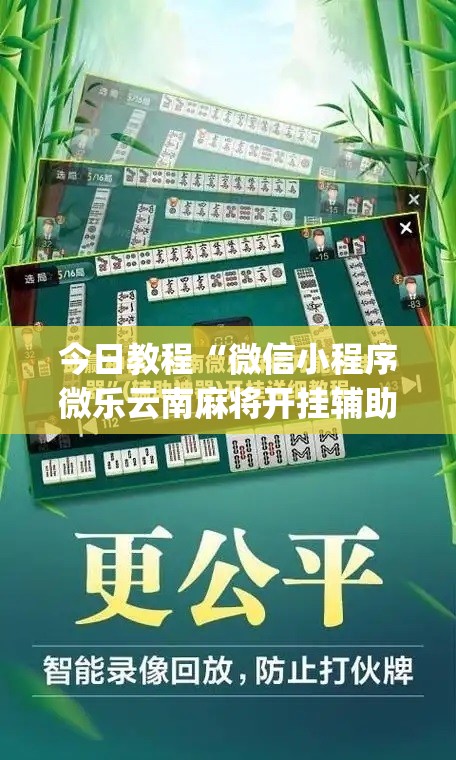 今日教程“微信小程序微乐云南麻将开挂辅助器通用版	”(免费)开挂辅助教学(最新辅助开挂教程)