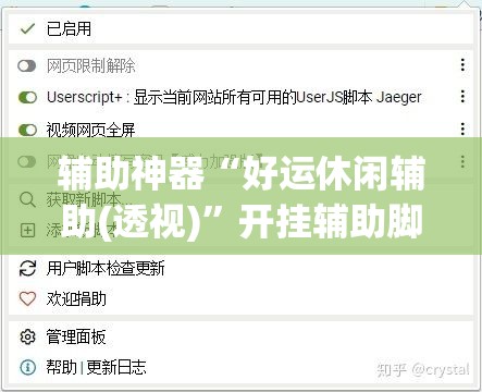 辅助神器“好运休闲辅助(透视)”开挂辅助脚本+详细开挂安装教程