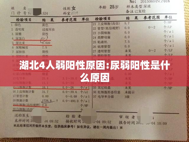 湖北4人弱阳性原因:尿弱阳性是什么原因