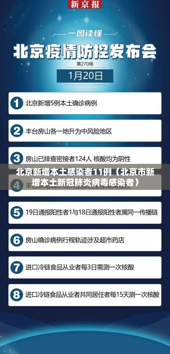 北京新增本土感染者11例（北京市新增本土新冠肺炎病毒感染者）