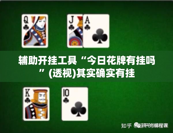 辅助开挂工具“今日花牌有挂吗”(透视)其实确实有挂