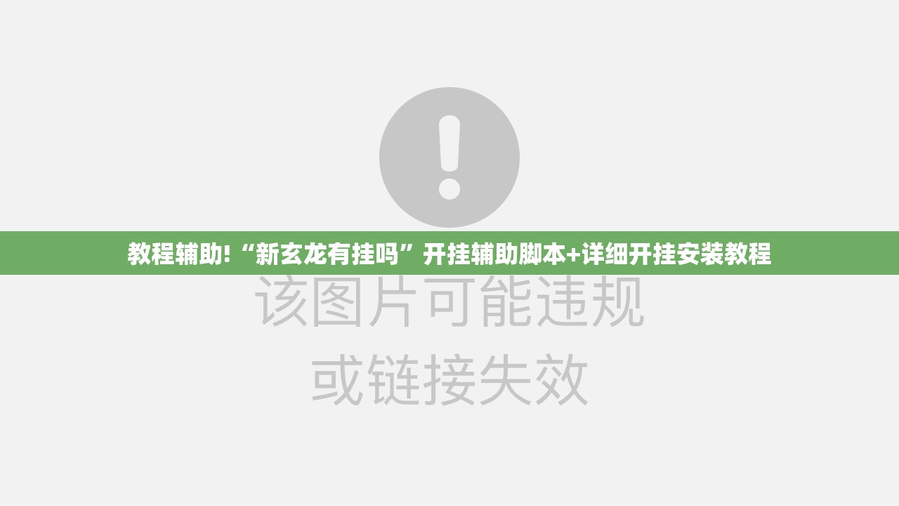 教程辅助!“新玄龙有挂吗”开挂辅助脚本+详细开挂安装教程