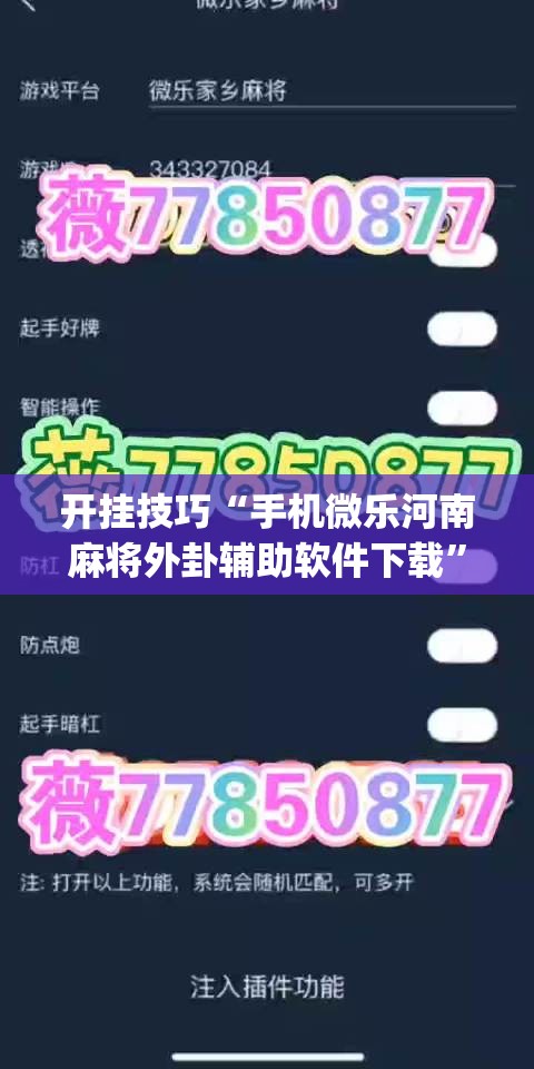 开挂技巧“手机微乐河南麻将外卦辅助软件下载”开挂(透视)最新辅助详细