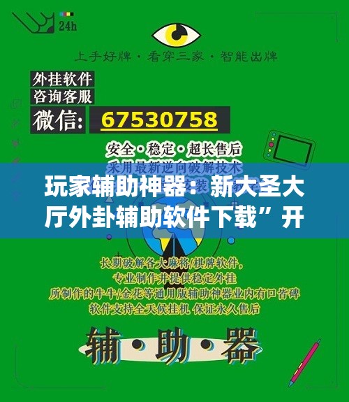 玩家辅助神器：新大圣大厅外卦辅助软件下载”开挂(透视)最新辅助详细