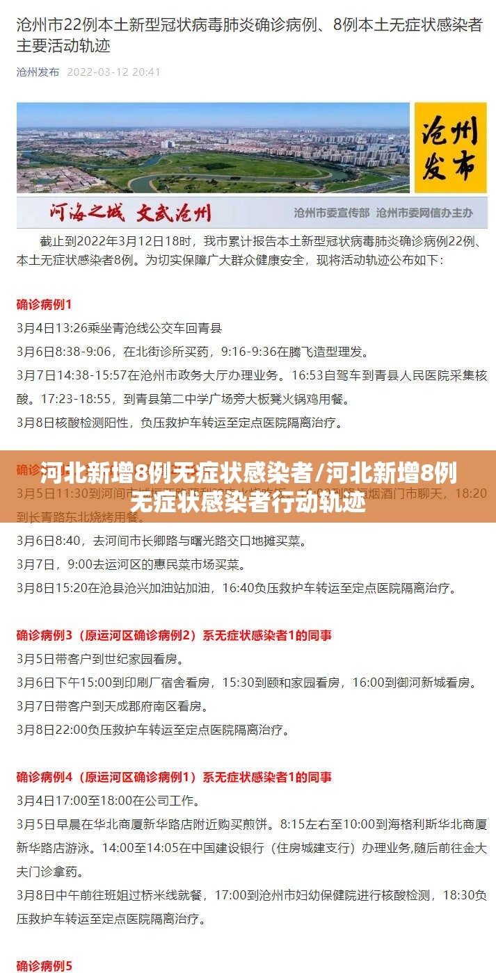 河北新增8例无症状感染者/河北新增8例无症状感染者行动轨迹 河北新增8例无症状感染者/河北新增8例无症状感染者行动轨迹