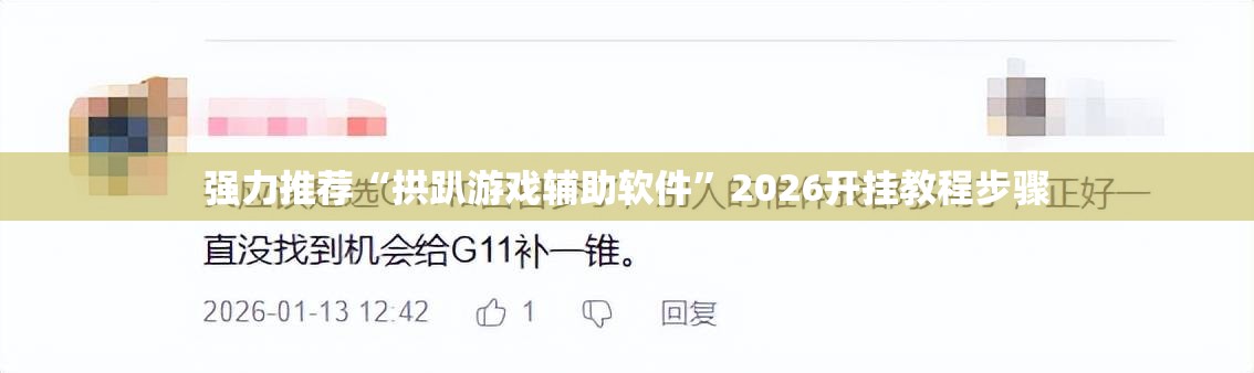 强力推荐“拱趴游戏辅助软件	”2026开挂教程步骤