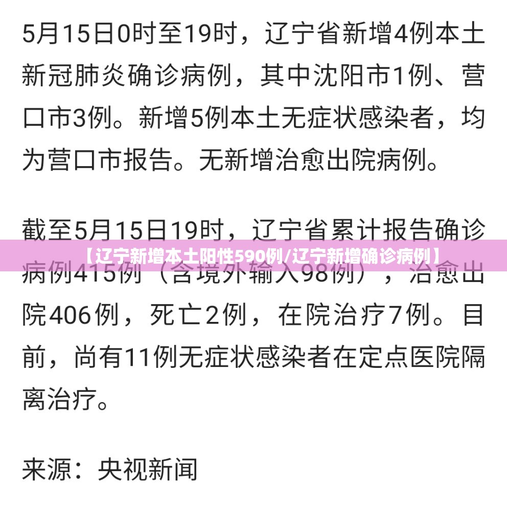 【辽宁新增本土阳性590例/辽宁新增确诊病例】 【辽宁新增本土阳性590例/辽宁新增确诊病例】
