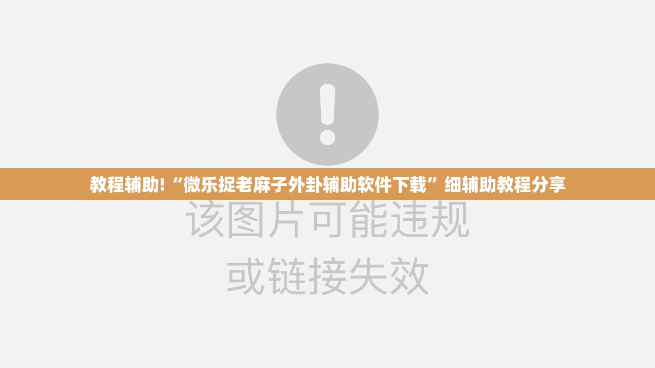 教程辅助!“微乐捉老麻子外卦辅助软件下载”细辅助教程分享