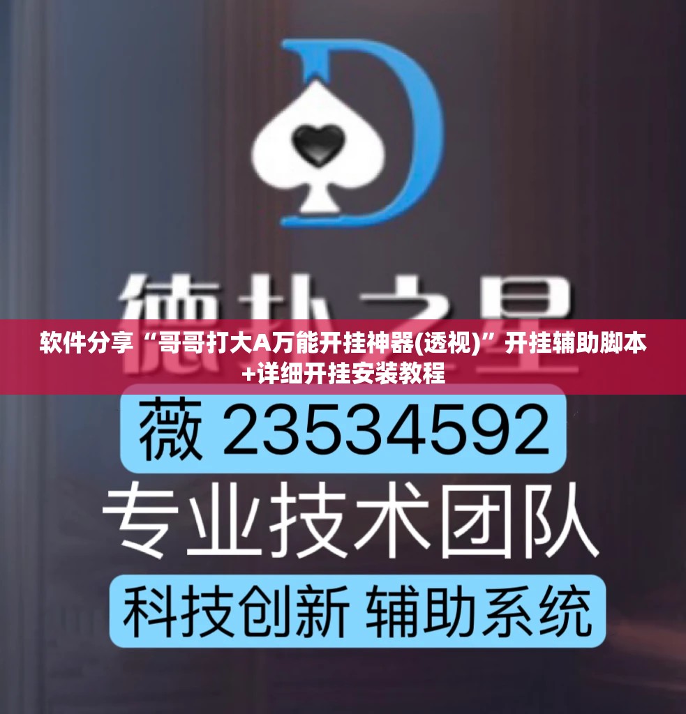 软件分享“哥哥打大A万能开挂神器(透视)”开挂辅助脚本+详细开挂安装教程