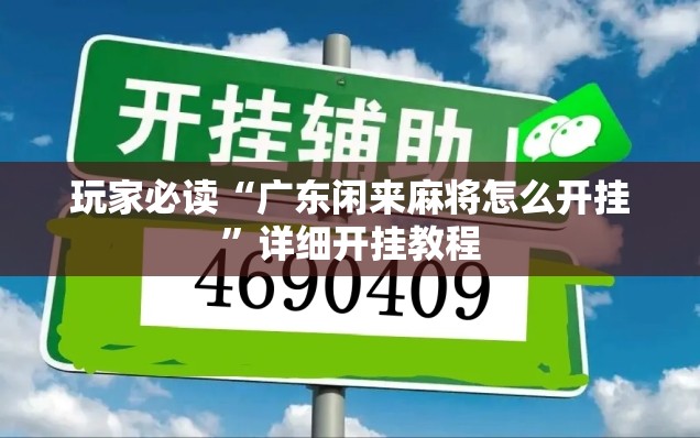 玩家必读“广东闲来麻将怎么开挂”详细开挂教程