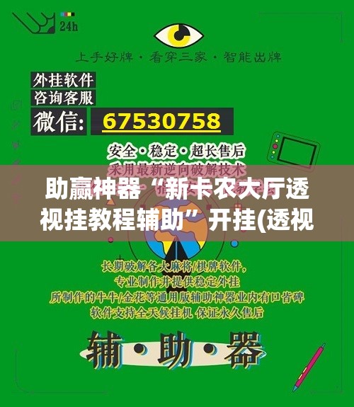 助赢神器“新卡农大厅透视挂教程辅助”开挂(透视)最新辅助详细