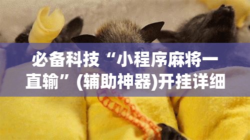 必备科技“小程序麻将一直输	”(辅助神器)开挂详细教程