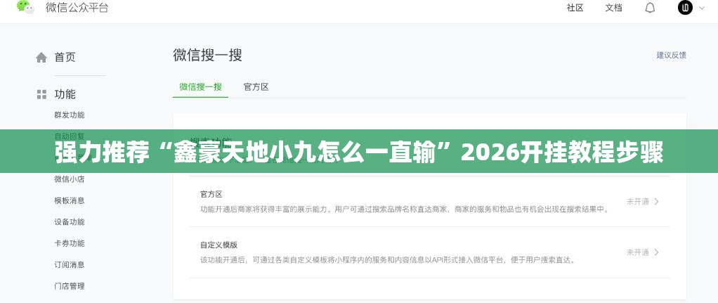 强力推荐“鑫豪天地小九怎么一直输	”2026开挂教程步骤