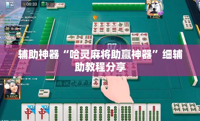 辅助神器“哈灵麻将助赢神器	”细辅助教程分享