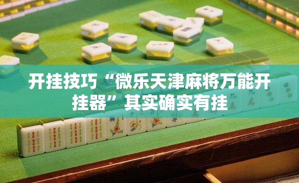 开挂技巧“微乐天津麻将万能开挂器	”其实确实有挂