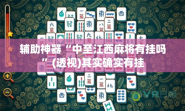辅助神器“中至江西麻将有挂吗”(透视)其实确实有挂