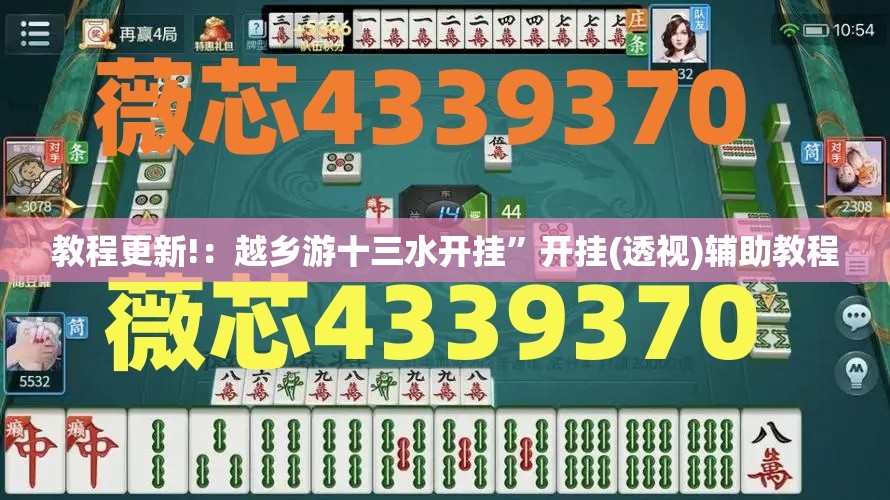 教程更新!：越乡游十三水开挂	”开挂(透视)辅助教程