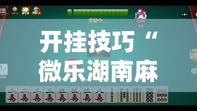 开挂技巧“微乐湖南麻将三打哈有没有开挂神器”其实确实有挂