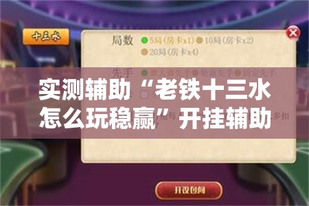 实测辅助“老铁十三水怎么玩稳赢”开挂辅助脚本+详细开挂安装教程