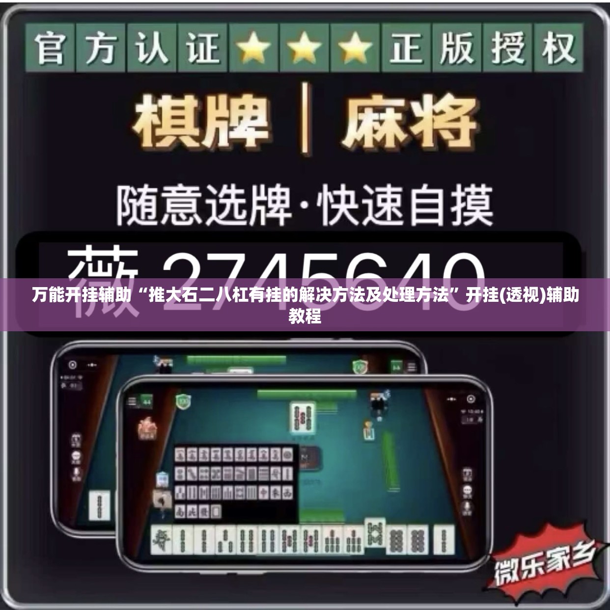 万能开挂辅助“推大石二八杠有挂的解决方法及处理方法”开挂(透视)辅助教程