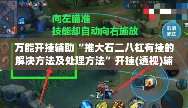 万能开挂辅助“推大石二八杠有挂的解决方法及处理方法”开挂(透视)辅助教程