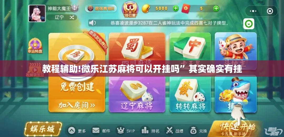 教程辅助!微乐江苏麻将可以开挂吗”其实确实有挂