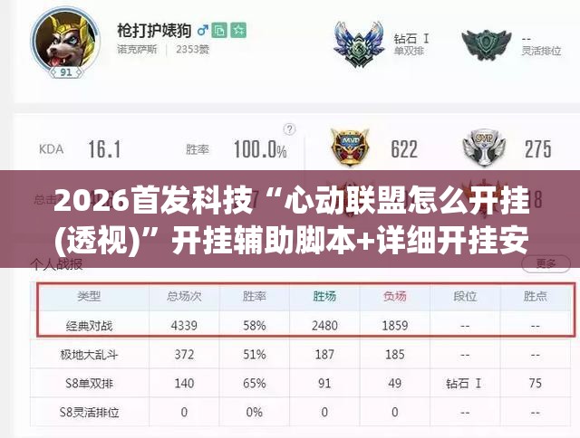 2026首发科技“心动联盟怎么开挂(透视)”开挂辅助脚本+详细开挂安装教程