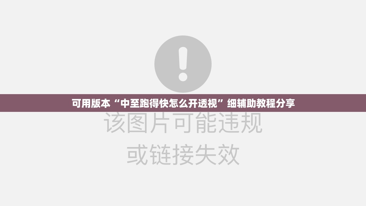 可用版本“中至跑得快怎么开透视”细辅助教程分享