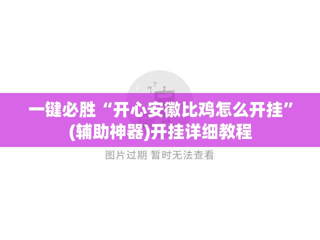 一键必胜“开心安徽比鸡怎么开挂”(辅助神器)开挂详细教程