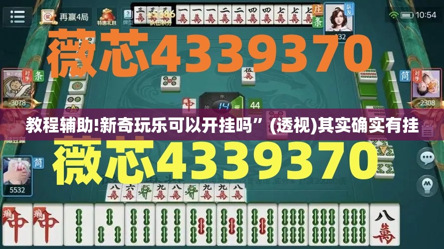 教程辅助!新奇玩乐可以开挂吗”(透视)其实确实有挂