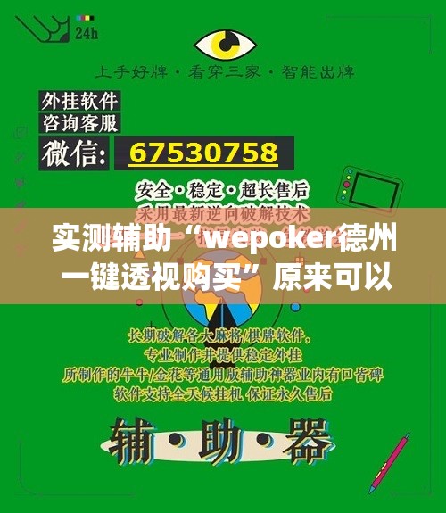 实测辅助“wepoker德州 一键透视购买	”原来可以开挂