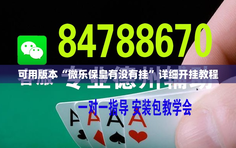 可用版本“微乐保皇有没有挂”详细开挂教程